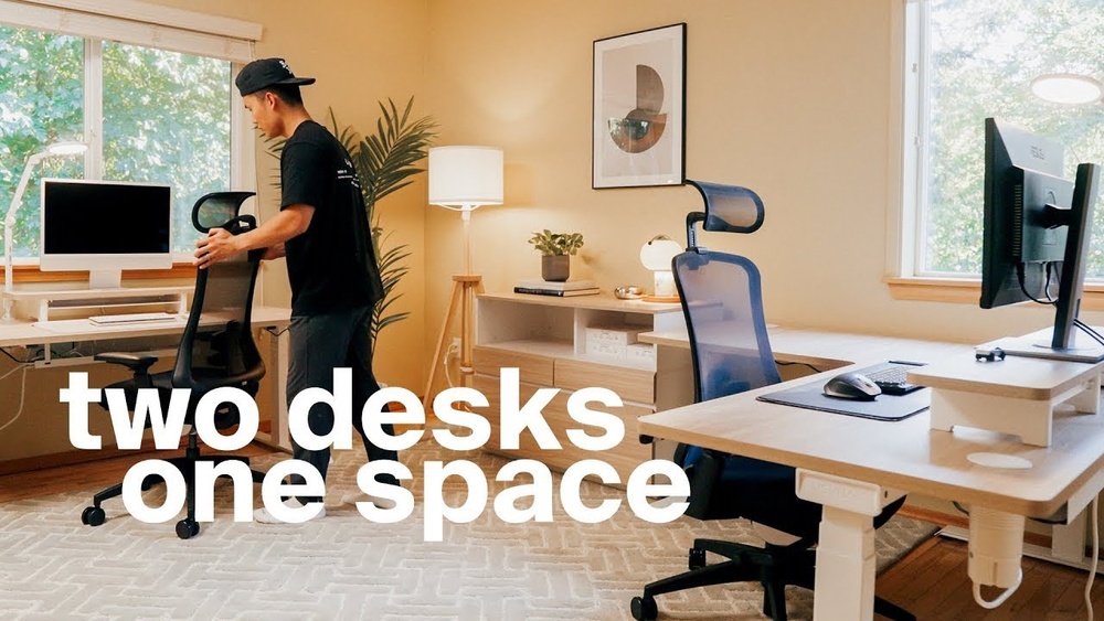 How to Set Up a Home Office 2 Desks