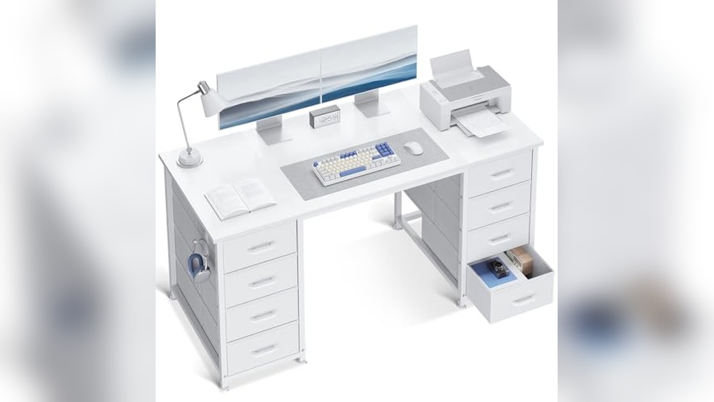 White Home Office Desk