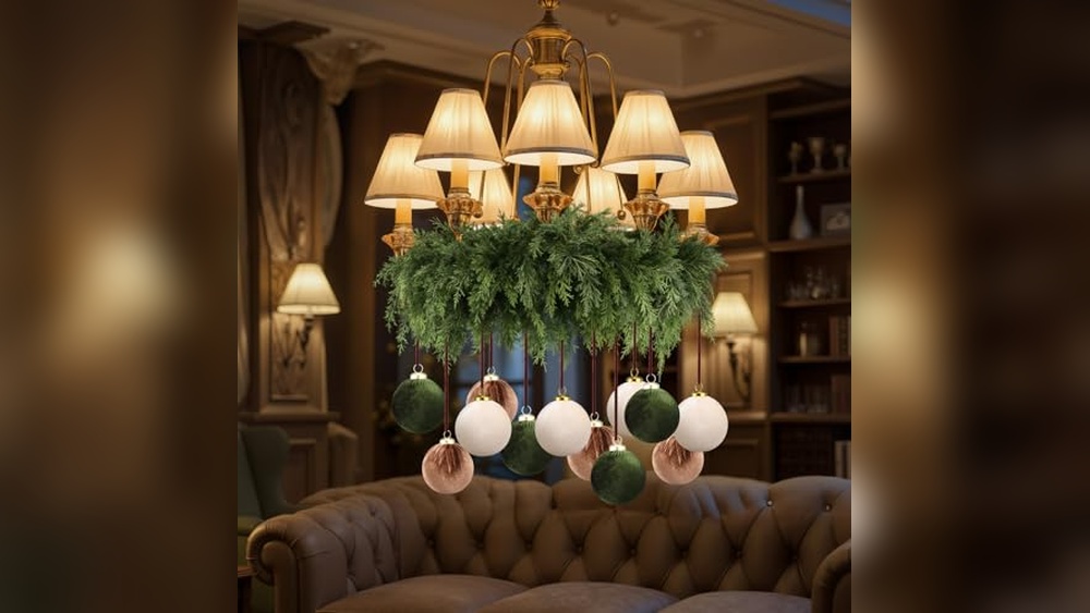 Dining Room Chandelier Christmas Decoration
