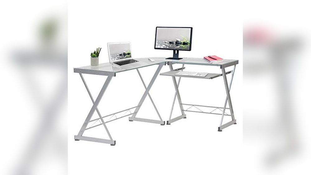 Home Office With Glass Desk