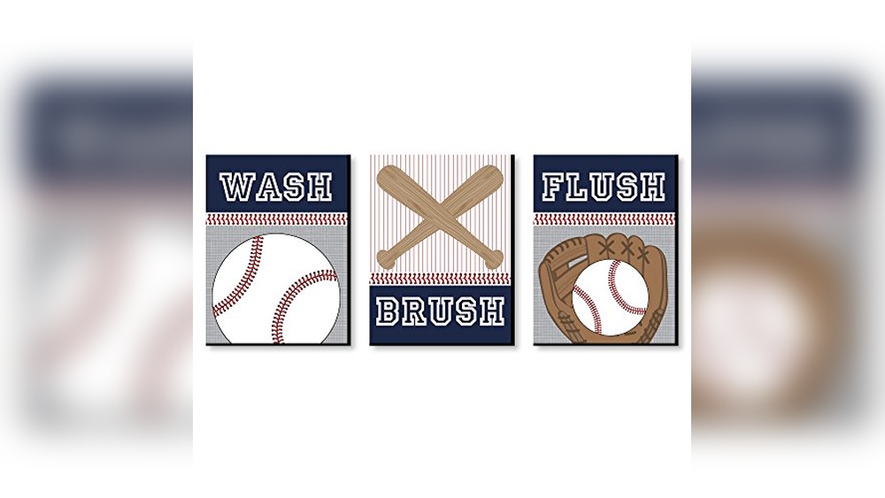 Baseball Bathroom Decor