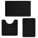 Black Bathroom Rug Set