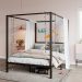 Black Canopy Bed Frame