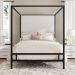Black Canopy Queen Bed