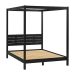 Black Wood Canopy Bed