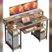 Dual Monitor Home Office Desk