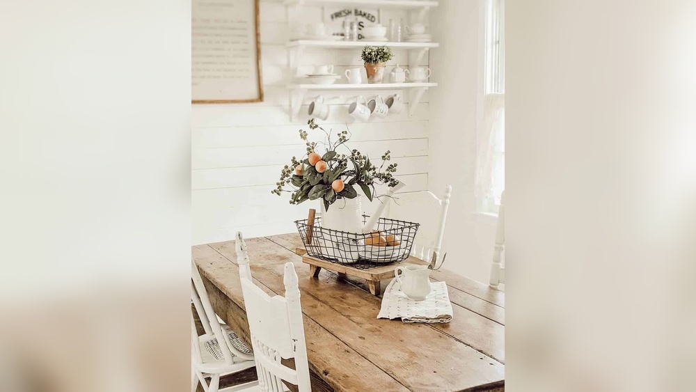 Farmhouse Kitchen Table Centerpiece With Tray