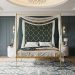Gold Metal Canopy Bed