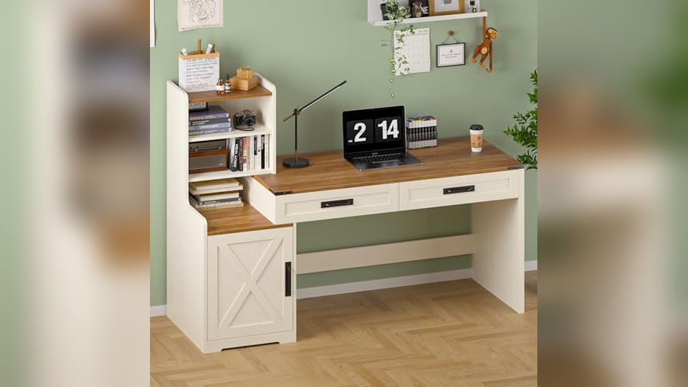 Home Office Desk And Bookcase