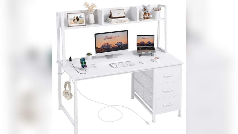 Home Office Desk With Shelves