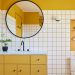 How to Decorate a Bathroom White Yellow And White Tile