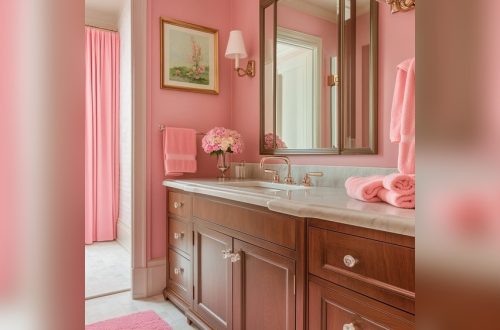 How to Decorate a Pink And Brown Bathroom