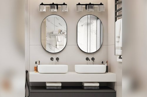 How to Decorate an Oval Bathroom Mirror