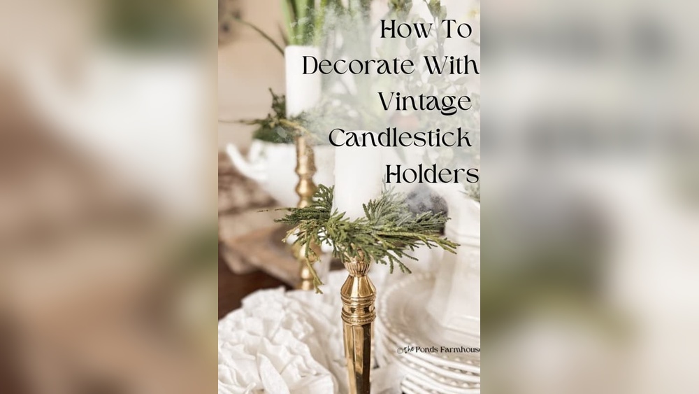 How to Decorate Dining Table With Repurposed Brass Candlesticks