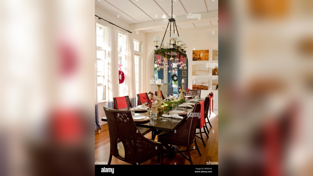 How to Decorate Lights above Dining Table for Christmas
