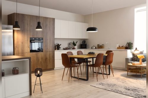 How to Decorate Opening between Small Kitchen And Dining Area