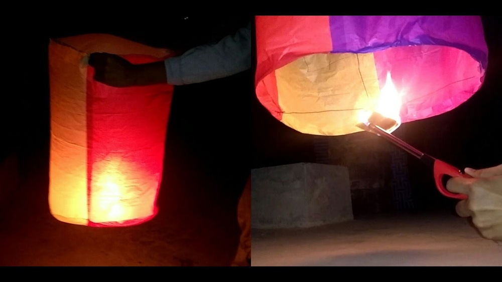 How to Make a Candle Light Balloon Air Lamp