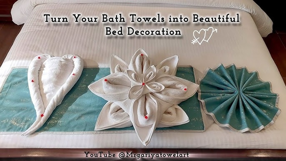 How to Make Bed Decoration from Towels for Bathroom