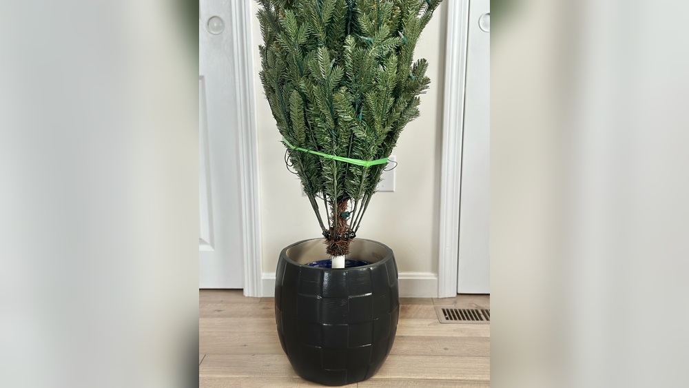 How to Put Artificial Christmas Tree in a Pot