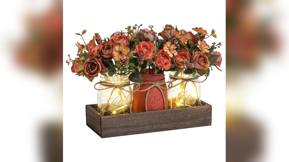 Mason Jar Kitchen Table Centerpiece