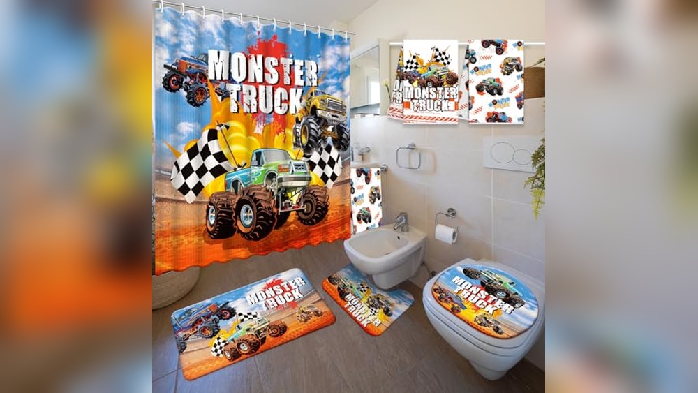Monster Truck Bathroom Decor
