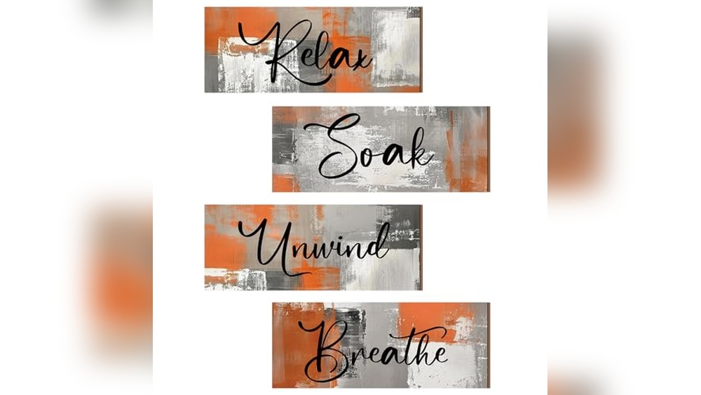 Orange And Grey Bathroom Decor