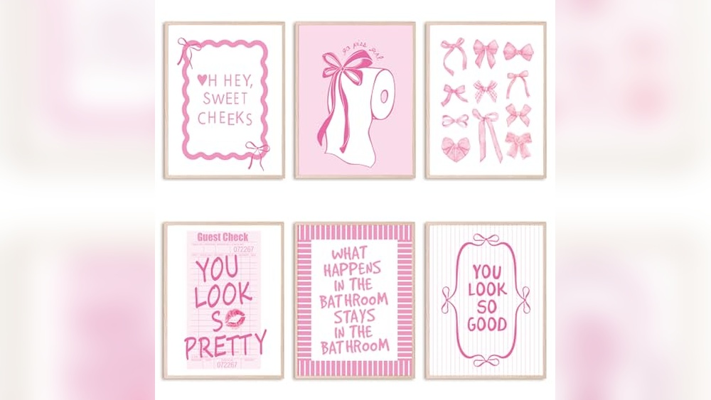Pink Bathroom Wall Decor