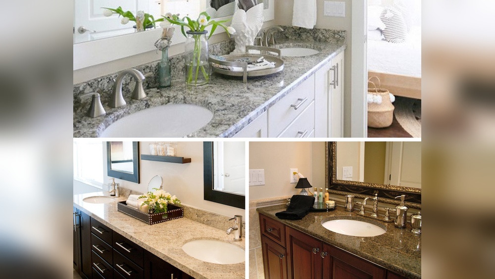What Color to Decorate With a Dark Colored Bathroom Countertop