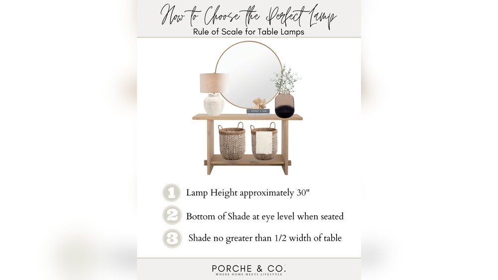 What Size Lamp for Console Table