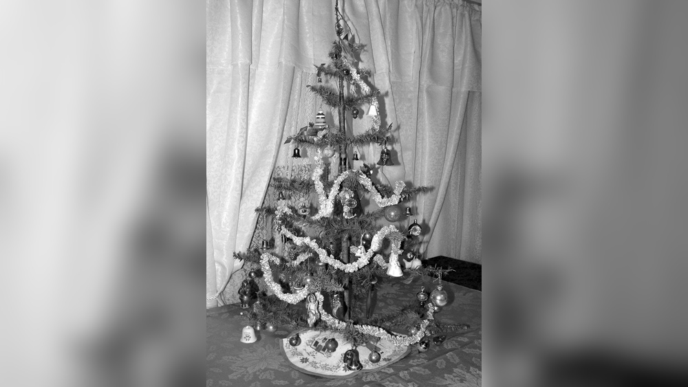 What was the First Artificial Christmas Tree Made of