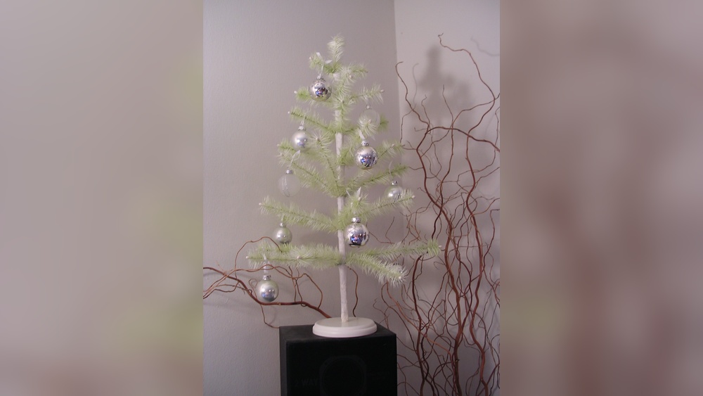 What were the First Artificial Christmas Trees Made from