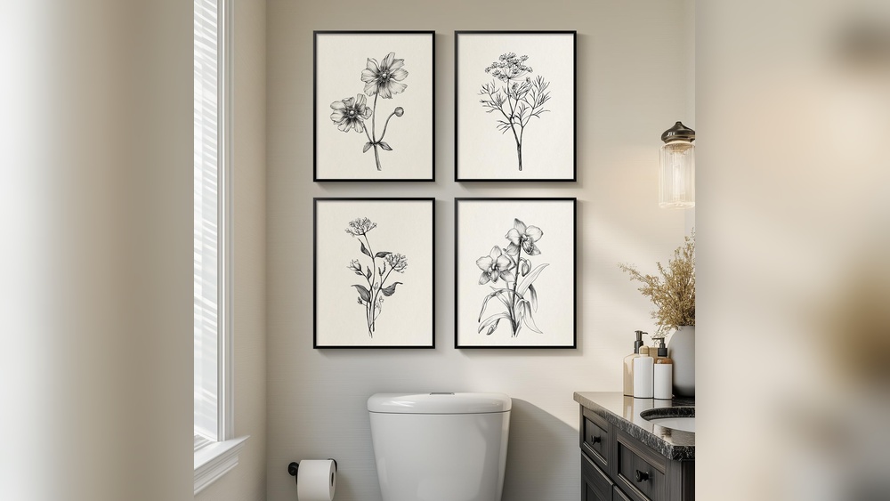 White Bathroom Wall Decor