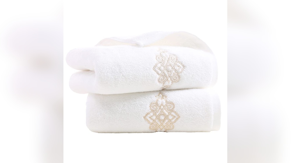 White Decorative Bathroom Towels