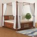 Wood Canopy Bed King